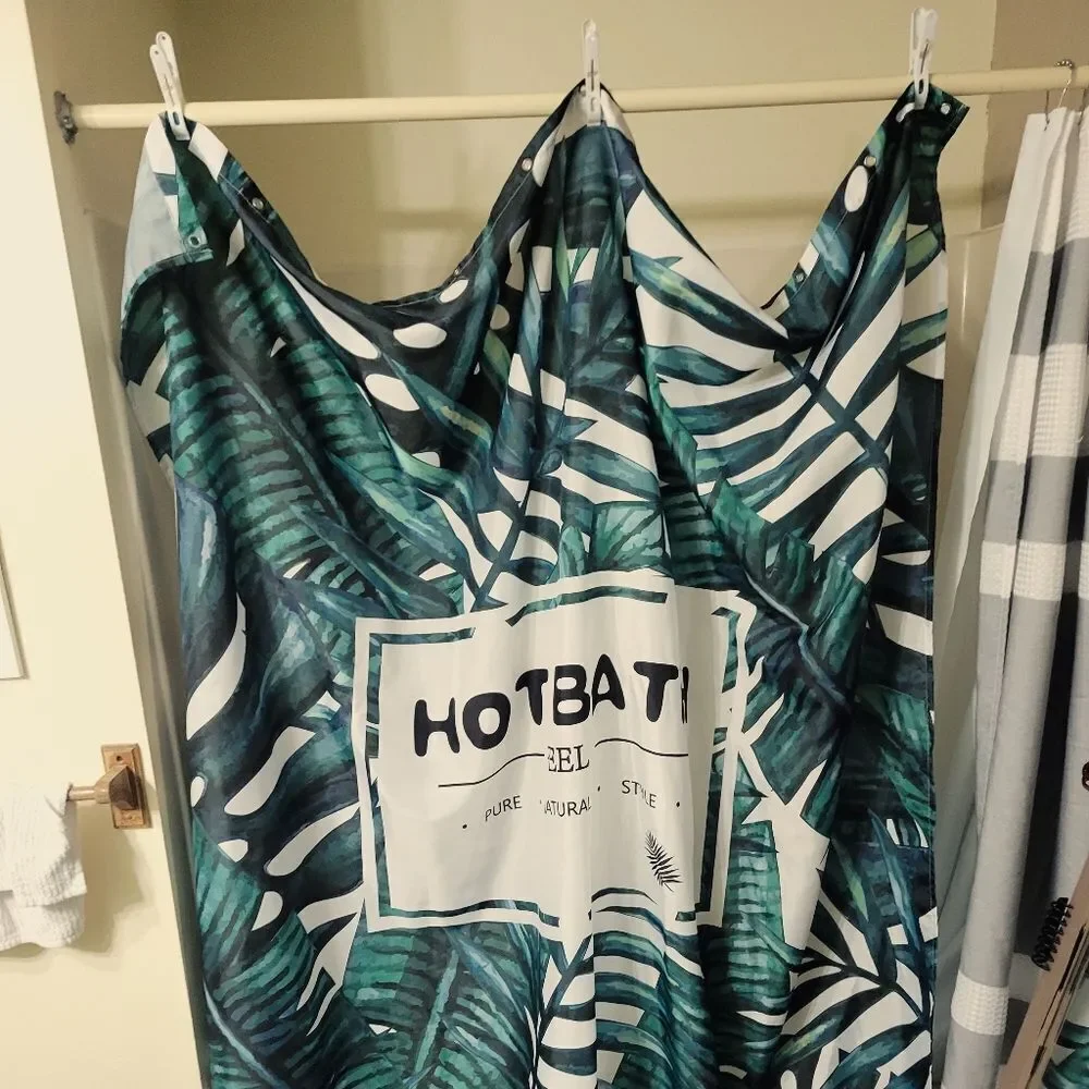 Hot Bath graphic shower curtain